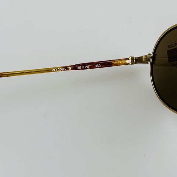 Vogue Sunglasses mod. Florence VO3095 Gold Oval Glass Lenses Tortoise Italy NOS main image 7